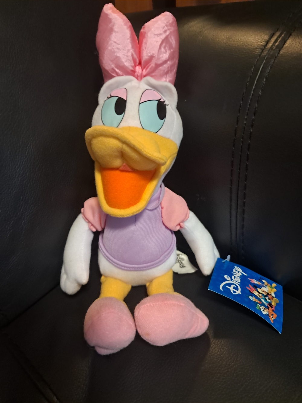 Disney Daisy Duck Plush — Pink, Yellow, Purple and White